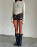 Image of Rajiya Open Weave Jumper in Ivory