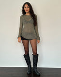 Image of Rajiya Open Weave Jumper in Olive