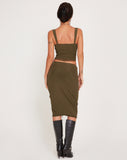 Image of Raline Vest Top in Mesh Dark Olive