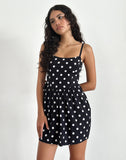 Image of Ramana Mini Dress in 80s Polka Black