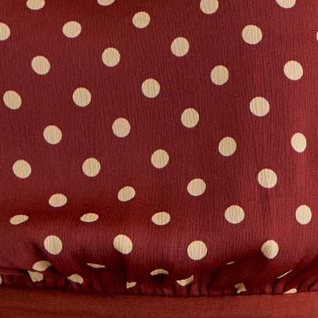 Rania Backless Top in Polka Burnt Red