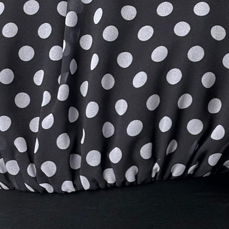 Rania Backless Top in Basic Polka Black