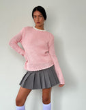 Image of Ranvir Knitted Jumper in Baby Pink