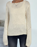 Image of Ranvir Knitted Jumper in Neutral