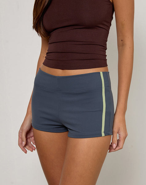 Image of Rapal Short in Navy with Sage Binding