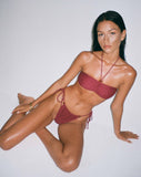 Images of Raqui Beaded Bikini Top in Burgundy