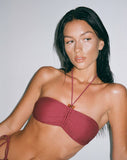 Images of Raqui Beaded Bikini Top in Burgundy