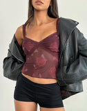 Image of Rasa Cami Top in Blooming Rose Burgundy