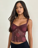 Image of Rasa Cami Top in Blooming Rose Burgundy