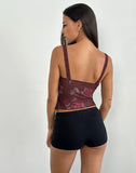 Image of Rasa Cami Top in Blooming Rose Burgundy