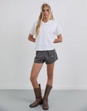 Image of Rata Shorts in Floral Embroidered Charcoal