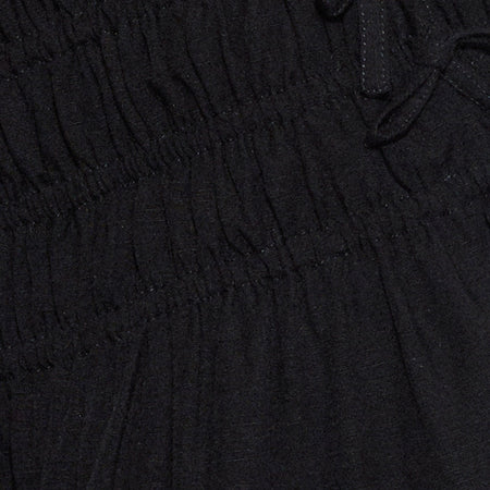 Rikako Shirred Mini Skirt in Black