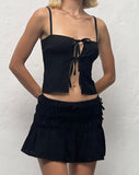 Image of Raymi Tie Front Cami Top in Black