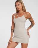 image of Rebecca Mini Dress in Coconut Milk