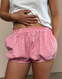 Image of Rebo Short in Mini Gingham Peach