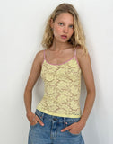 Image of Redum Cami Top in Yellow Lace