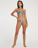 image of Reema Bikini Top in Warped Zebra Blue