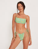 Image of Leyna Bikini Bottom in Green Floral