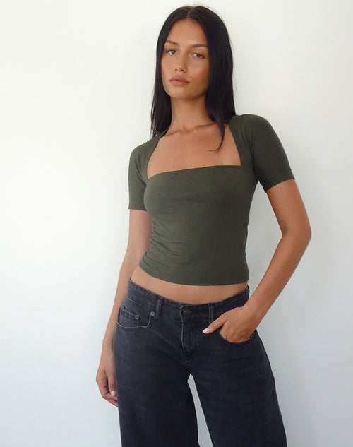 Image of Requa Crop Top in Olive