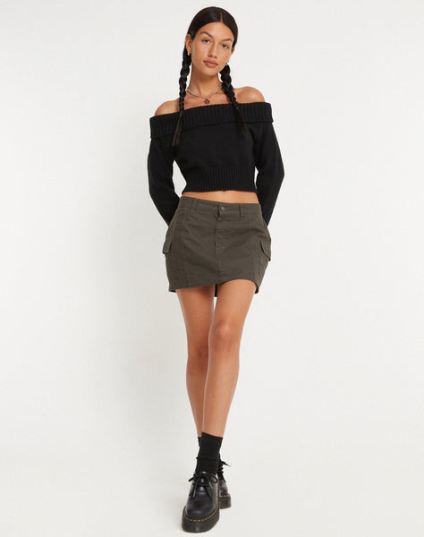 image of image of Ajeng Mini Skirt in Panama Dark Grey