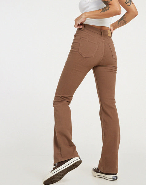 Bootleg Jeans in Rich Brown