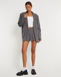 Image of Casini Pleated Micro Skirt in Charcoal