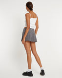 Image of Casini Pleated Micro Skirt in Charcoal