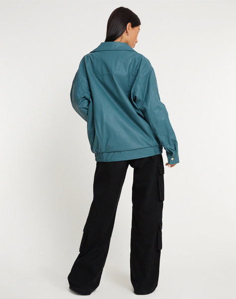 Image of MOTEL X JACQUIE Cavita Jacket in PU Grey Blue