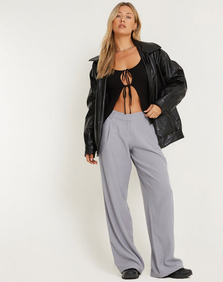 Kusnaedi Wide Leg Trouser in Stone