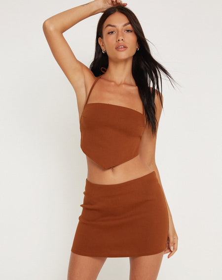 Neetu Crop Top in Chocolate