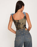 Image of Jatmi Corset Top in Brown Forest Tapestry