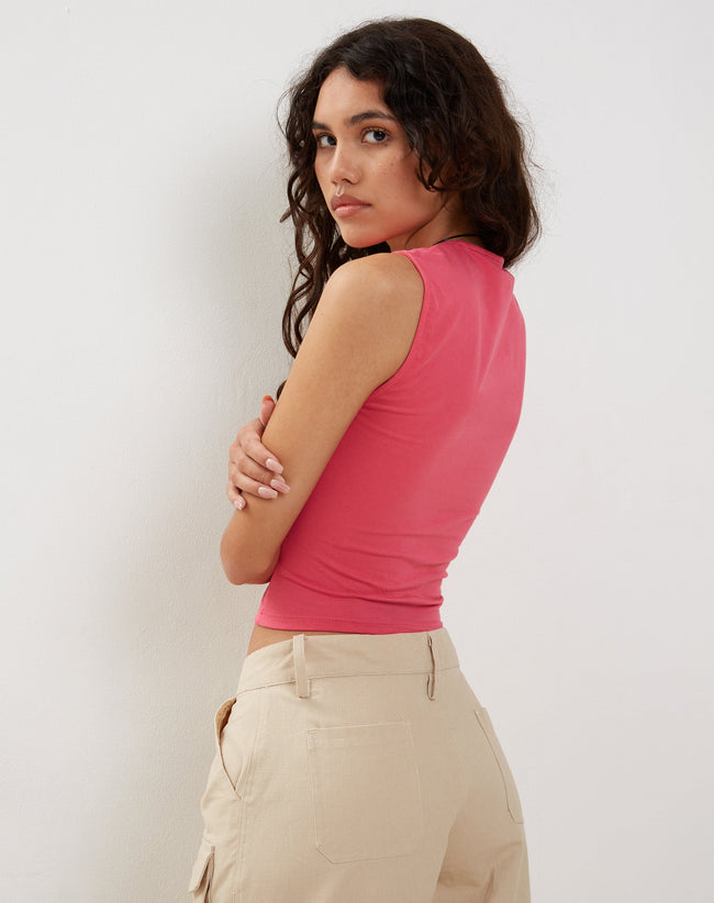 Image of Jinsu Crop Top in Hot Pink