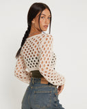 Image of Kansaya Crop Top in Beige