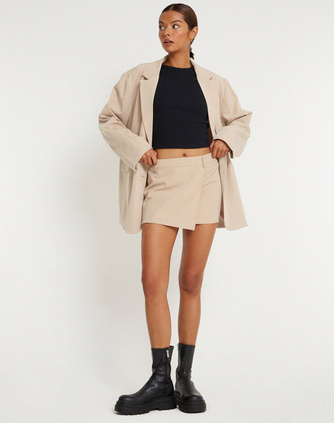 Image of Wahip Mini Skirt in Soft Tailoring Beige