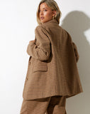 image of Maiwa Blazer in Wool Brown