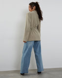 image of Mayta Tie Waist Blazer in Tailoring Taupe