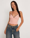 Image of Mia Ballet Jersey Cami Vest Top in Pink