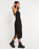 image of Nosita Midi Dress is Satin Rose Black