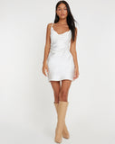 Image of Paiva Slip Dress in Satin Ivory