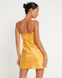 image of Paiva Slip Dress in Satin Orange