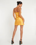 image of Paiva Slip Dress in Satin Orange