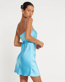 image of PAIVA DRESS SATIN SKY BLUE A