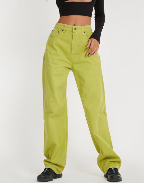 image of Parallel Jeans in Green Oasis