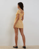 Image of Rosmilly Mini Dress in Flower Garden Yellow