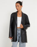 Image of Saken Blazer in Pu Black