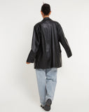 Image of Saken Blazer in Pu Black