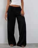 Image of Salisu Wide Leg Trouser in Tailoring Black