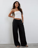 Image of Salisu Wide Leg Trouser in Tailoring Black