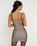 image of Liko Mini Skirt in Black Mesh