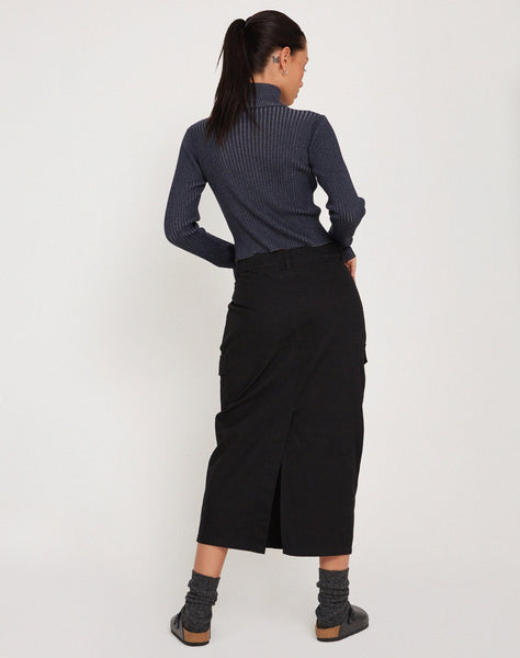 Image of Tuzifa Cropped Jumper in Navy